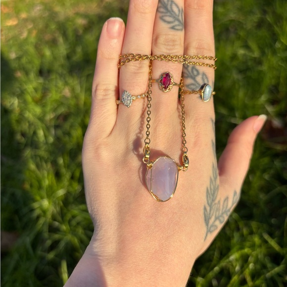 RARE Lavender moon quartz interchangeable necklace - Picture 4 of 4